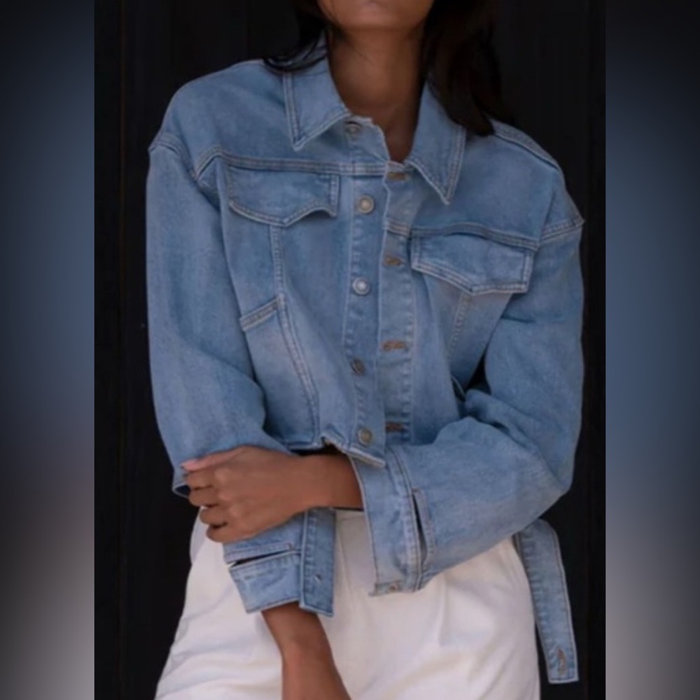 NWT LNDN Landon Denim The Classic Jacket - Faded Indigo Wash